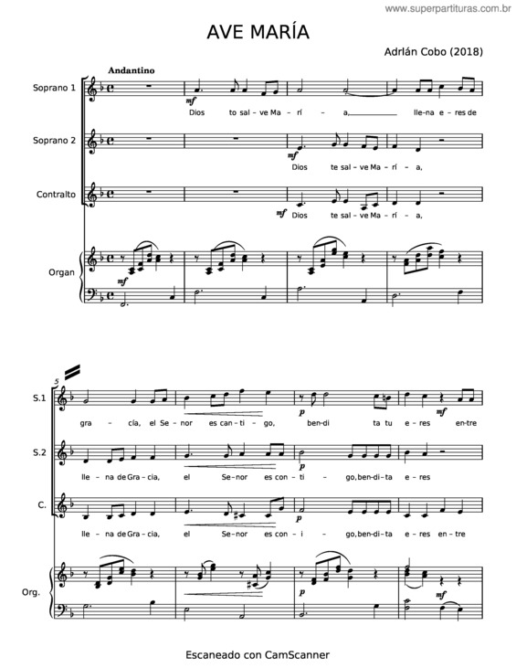 Partitura da música Ave Maria, D.839 – Franz Schubert v.12
