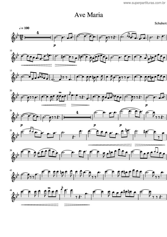 Partitura da música Ave Maria, D.839 – Franz Schubert v.2