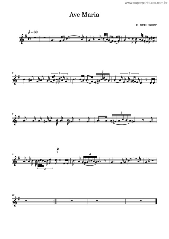 Partitura da música Ave Maria  In G