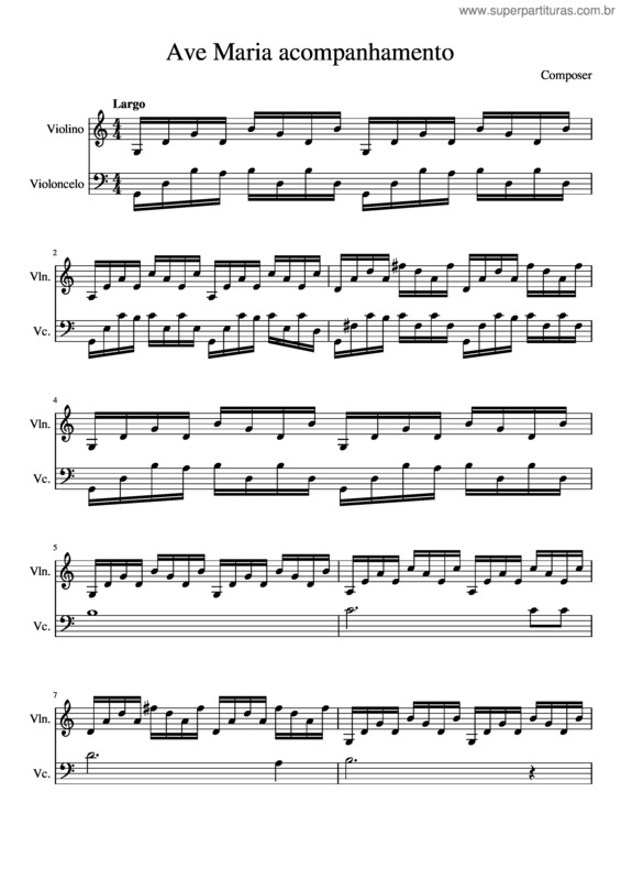 Partitura da música Ave Maria 2 v.3