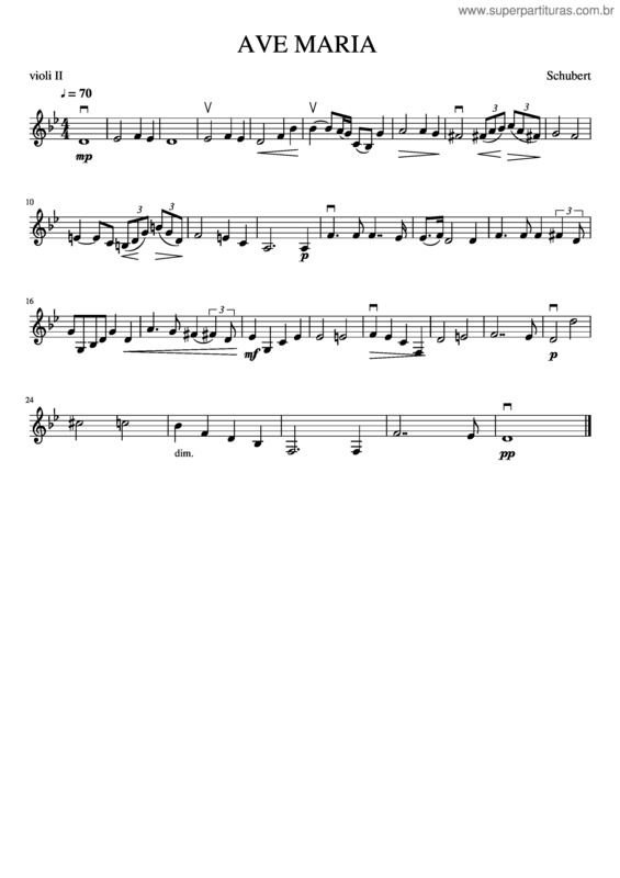 Partitura da música Ave Maria 8