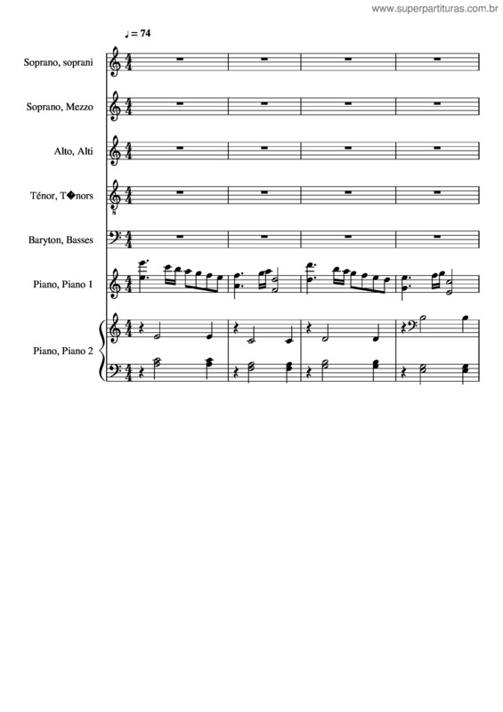 Partitura da música Ave Maria Cacini