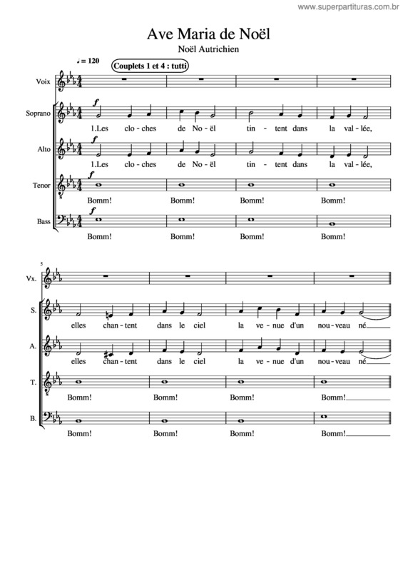 Partitura da música Ave Maria De Noel