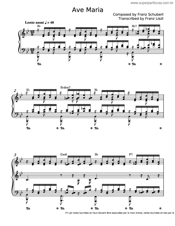 Partitura da música Ave Maria Ii, S.38 – Franz Liszt