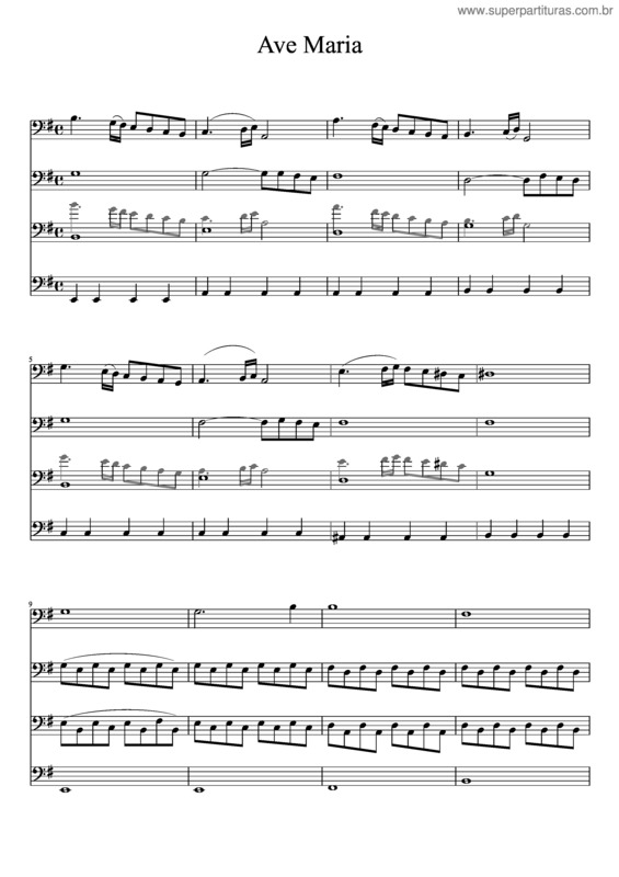 Partitura da música Ave Maria–Kawakatsu