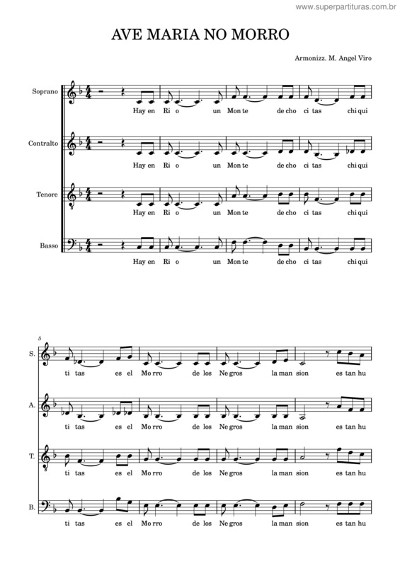 Partitura da música Ave Maria No Morro – Angel Viro 7