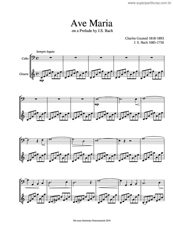 Partitura da música Ave Maria On A Prelude
