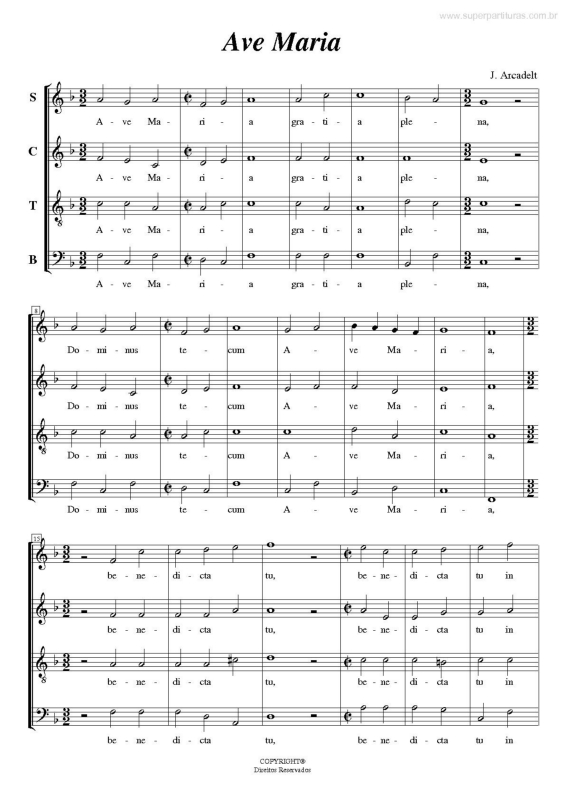 Partitura da música Ave Maria v.11