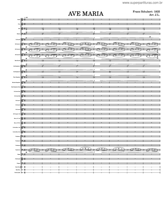 Partitura da música Ave Maria v.139