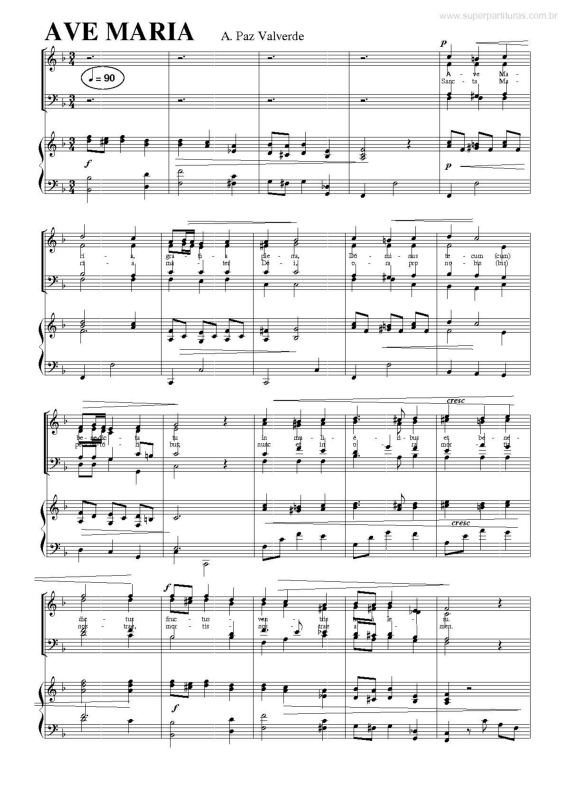 Partitura da música Ave Maria v.14