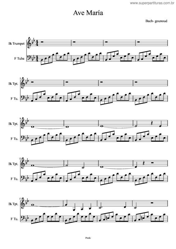 Partitura da música Ave María v.149
