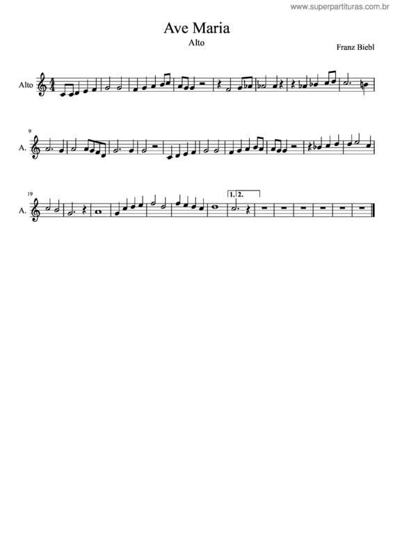 Partitura da música Ave Maria v.164