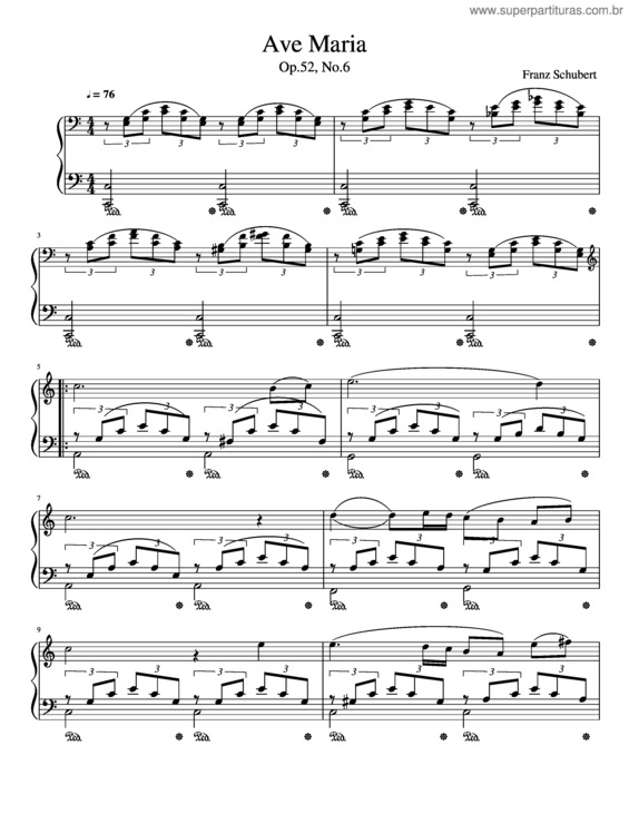 Partitura da música Ave Maria v.173