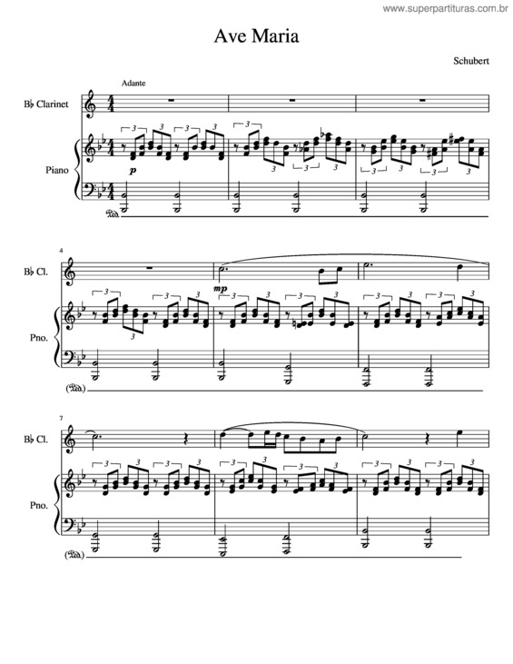 Partitura da música Ave Maria v.177