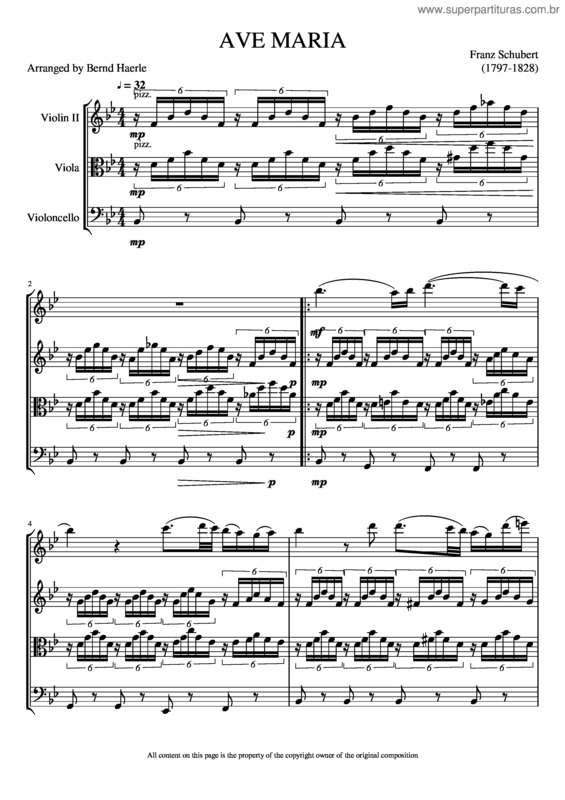 Partitura da música Ave Maria v.187