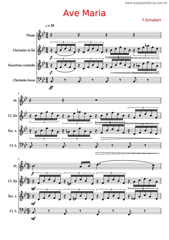 Partitura da música Ave Maria v.193