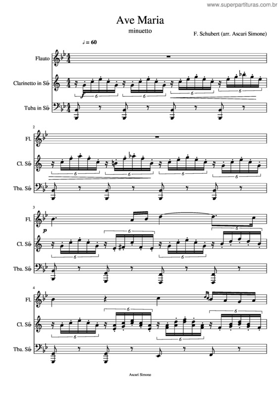 Partitura da música Ave Maria v.194