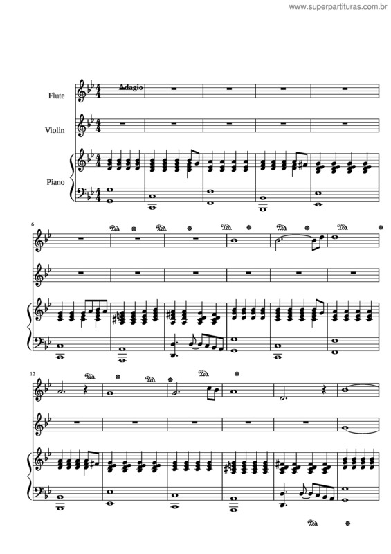 Partitura da música Ave Maria v.209