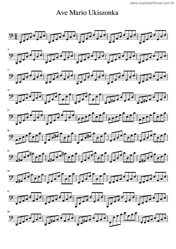 Partitura da música Ave Maria v.239