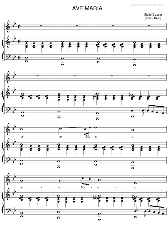 Partitura da música Ave Maria v.25