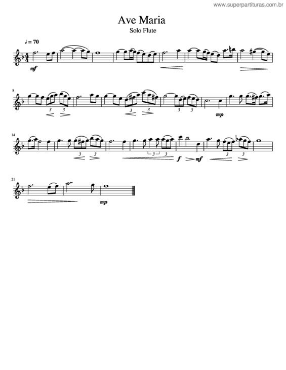 Partitura da música Ave Maria v.253