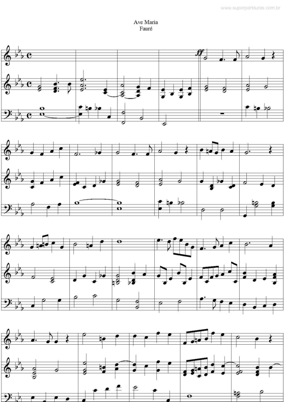 Partitura da música Ave Maria v.26