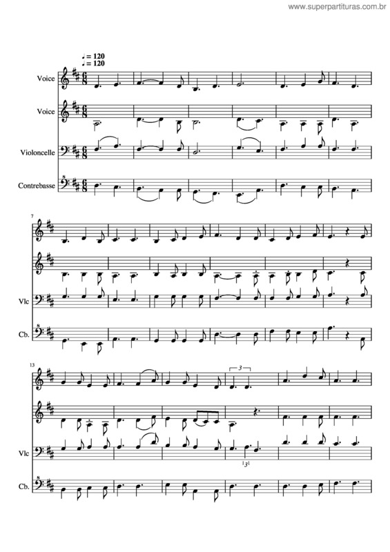 Partitura da música Ave Maria v.263