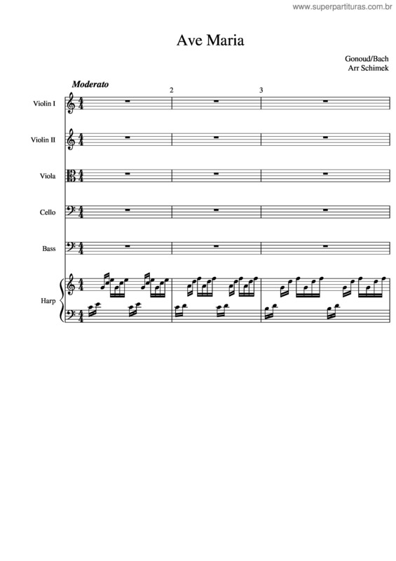 Partitura da música Ave Maria v.267