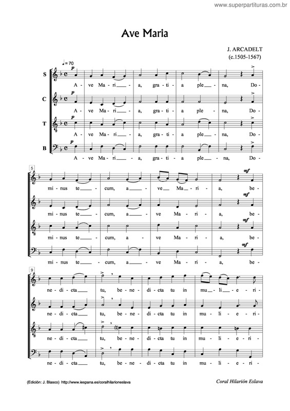 Partitura da música Ave Maria v.28