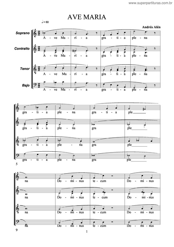 Partitura da música Ave Maria v.30