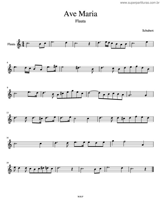 Partitura da música Ave Maria v.305