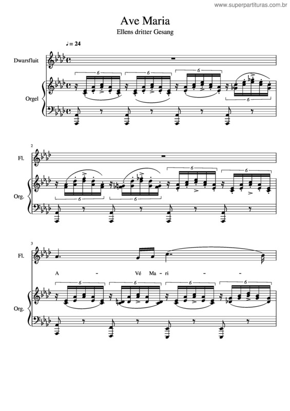Partitura da música Ave Maria v.310