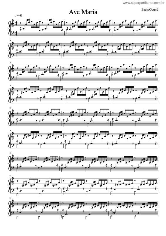 Partitura da música Ave Maria v.314