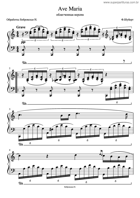 Partitura da música Ave Maria v.331