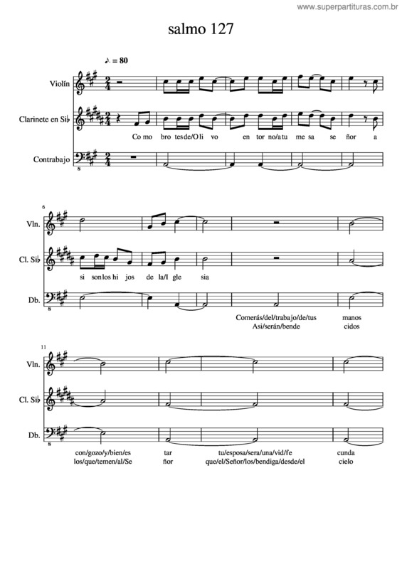Partitura da música Ave Maria v.338