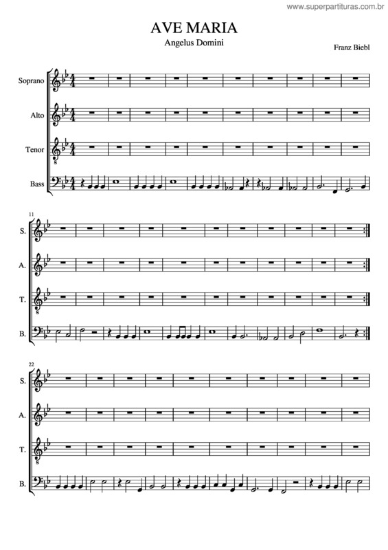 Partitura da música Ave Maria v.348