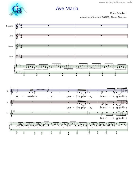 Partitura da música Ave Maria v.358