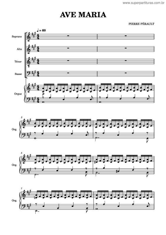 Partitura da música Ave Maria v.365