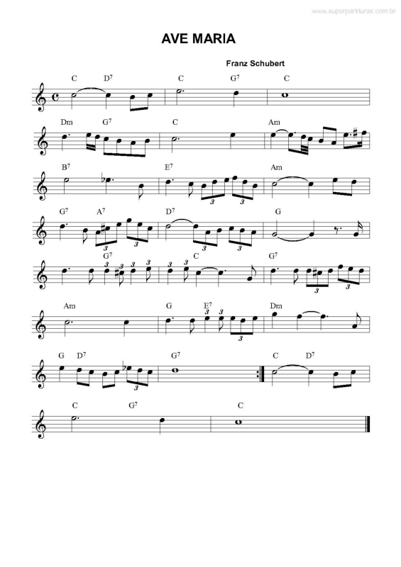 Partitura da música Ave Maria v.4