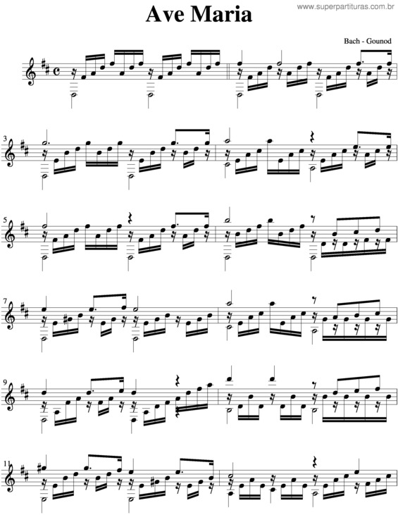 Partitura da música Ave Maria v.41