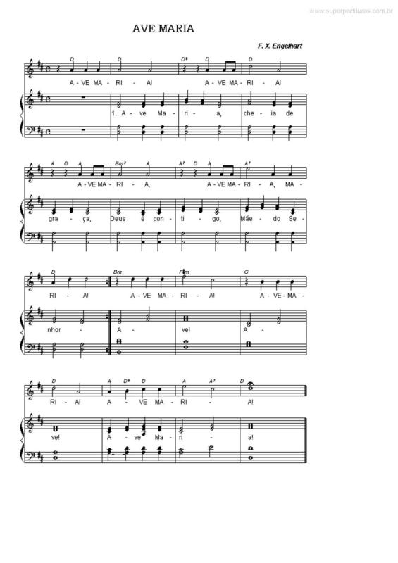 Partitura da música Ave Maria v.5