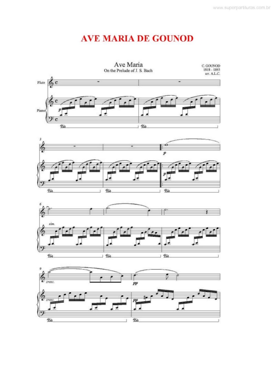 Partitura da música Ave Maria v.6