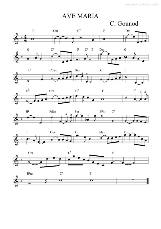 Partitura da música Ave Maria v.7