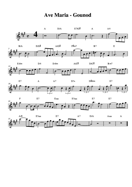 Partitura da música Ave Maria v.78