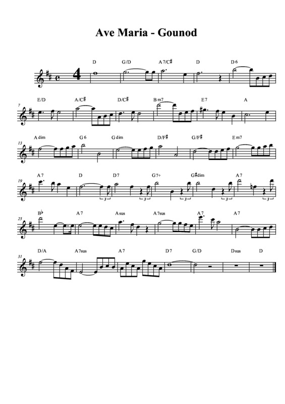 Partitura da música Ave Maria v.79