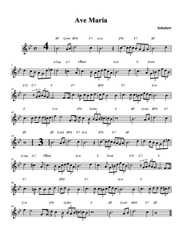 Partitura da música Ave Maria v.80