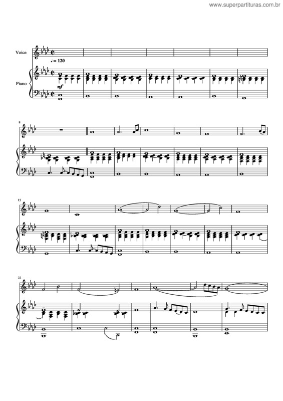 Partitura da música Ave Maria Vavilov