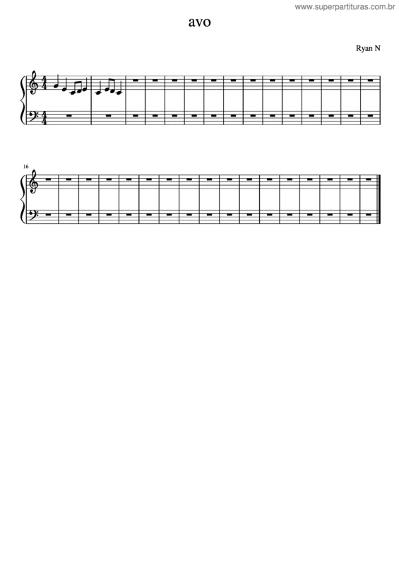 Partitura da música Avo