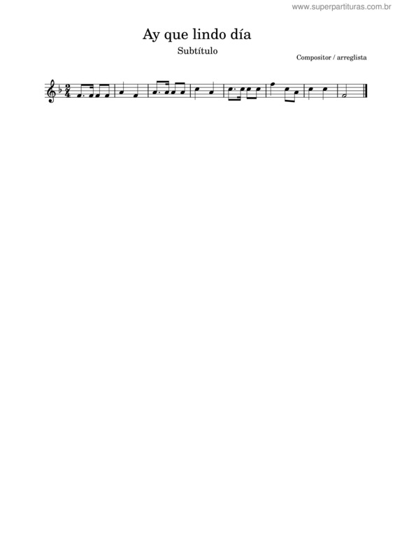 Partitura da música Ay Que Lindo Día