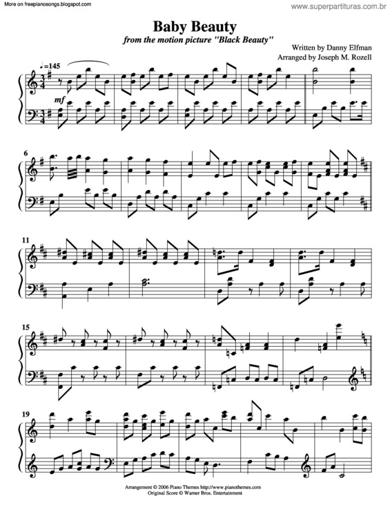 Partitura da música Baby Beauty (Blackbeauty)